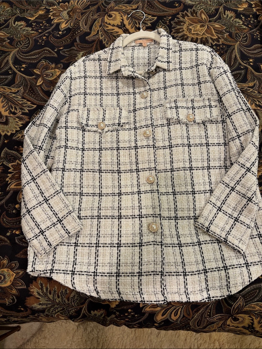 Sparkly plaid Shacket